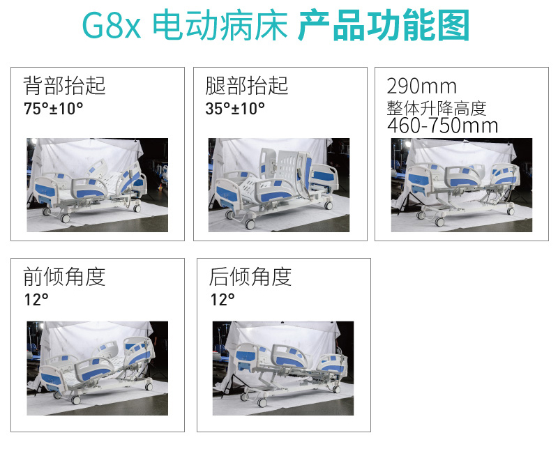电动病床产品功能图