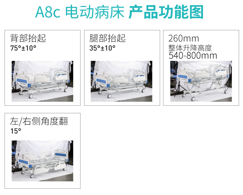 电动病床产品功能图