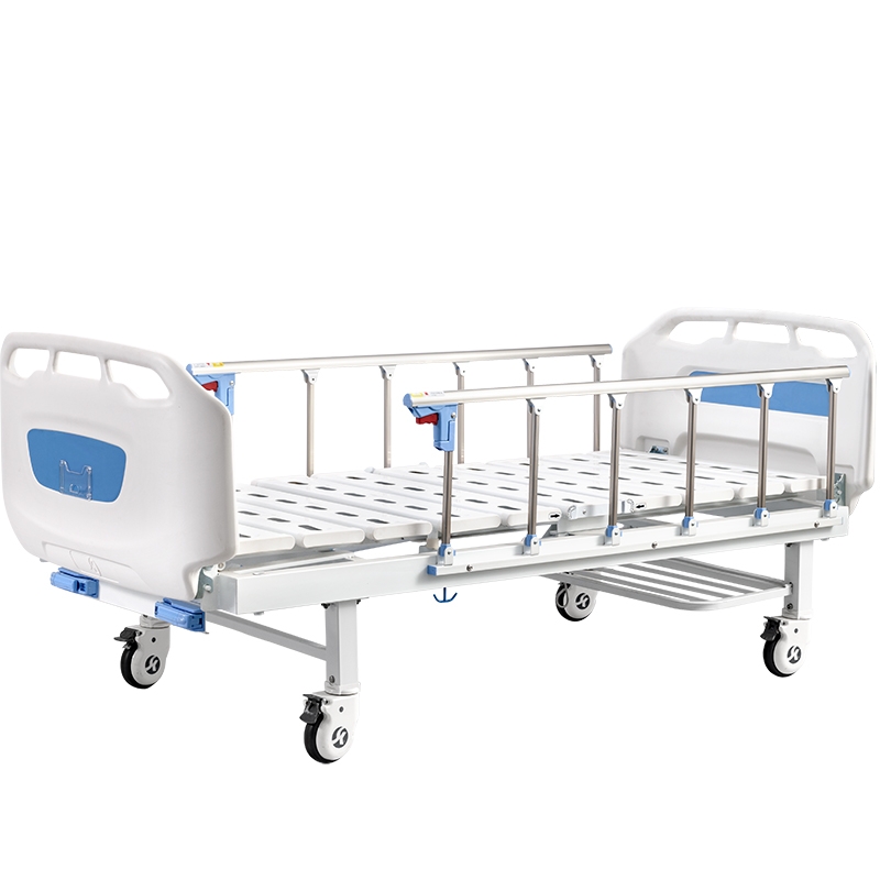 SK-C1 D2wa 塑钢高品质手动双摇病床带铝合金护栏